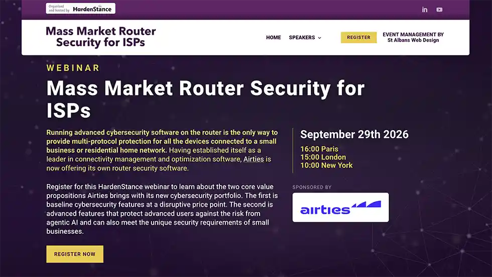 Webinar: Mass Market Router Security for ISPs
